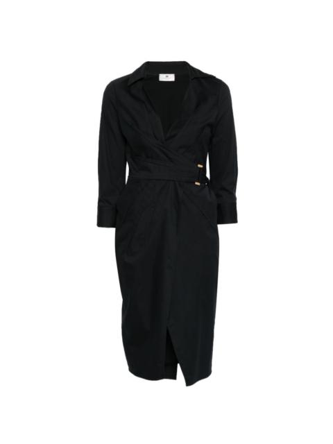 ELISABETTA FRANCHI overlap buckle dress