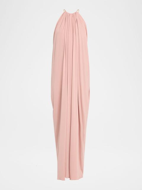RONNY KOBO Rhodes Draped Jersey Halter Maxi Dress