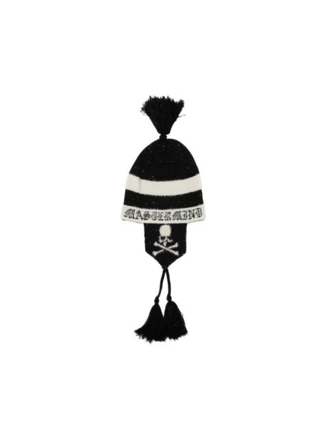 mastermind JAPAN skull-print tweed beanie