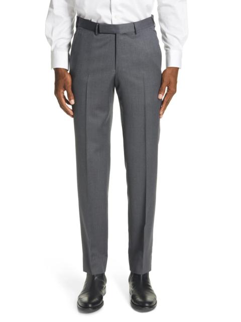 ZEGNA Micronsphere Classic Fit Wool Dress Pants