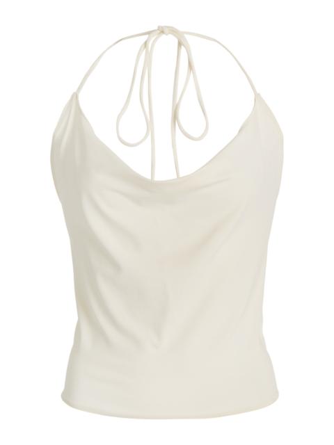 ÉTERNE Chloé Jersey Halter Top white