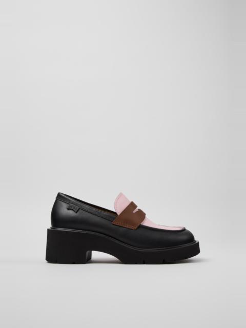 CAMPER Twins Multicolor Leather Moccasins for Women.