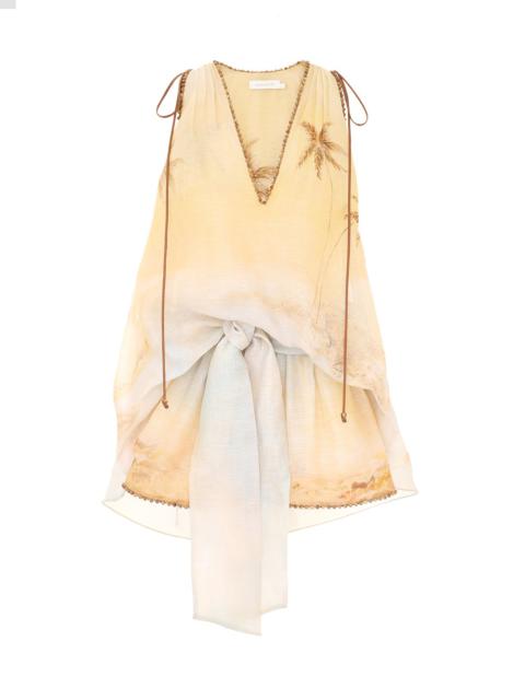 Zimmermann BALANCE PLUNGE MINI DRESS