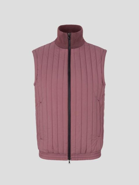 BOGNER Tony Quilted waistcoat in Blackberry red