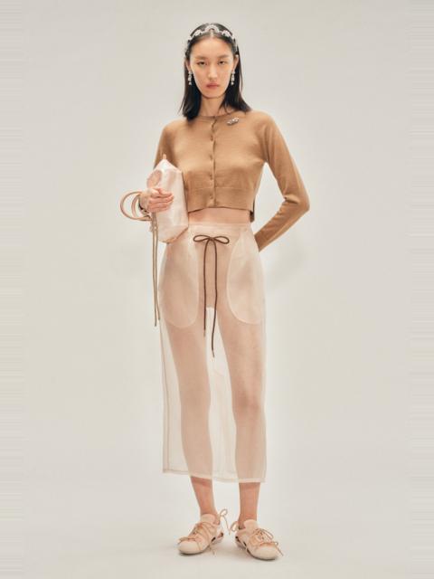 Simone Rocha Embellished Cropped Merino Silk Cardigan