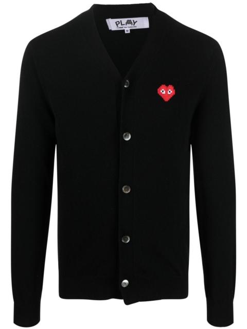 Comme des Garçons PLAY logo-patch fine-knit cardigan