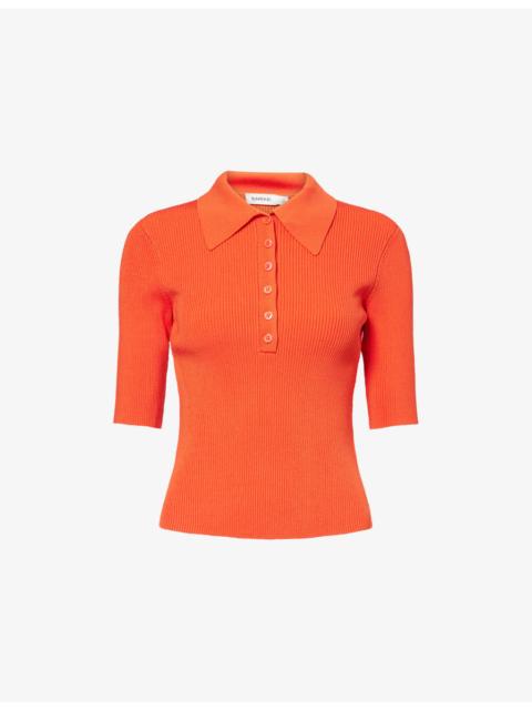 SIMKHAI Secily Knitted Polo Shirt