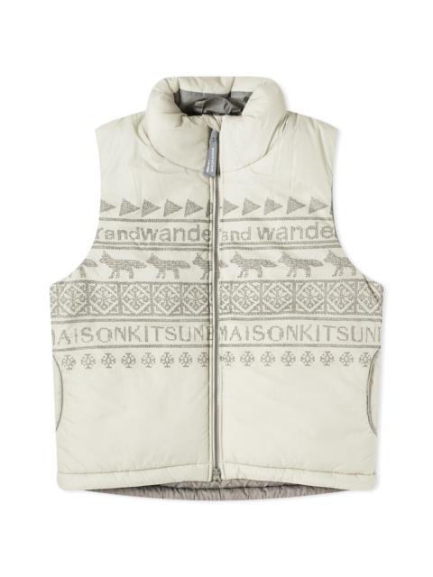 and Wander and wander x Maison Kitsune Nordic Border Insulation Vest