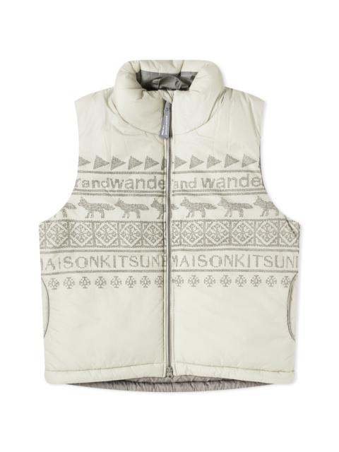 and wander x Maison Kitsune Nordic Border Insulation Vest