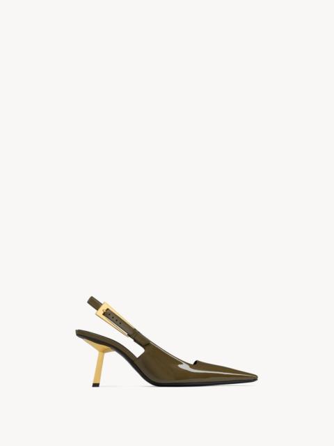 SAINT LAURENT LEE SLINGBACK PUMPS IN PATENT LEATHER