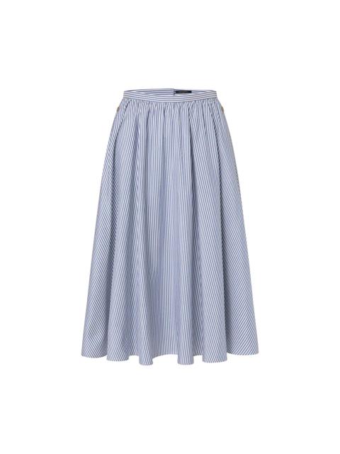 Louis Vuitton Pinstripe Silk Midi Skirt