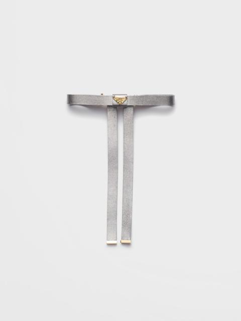 Prada Nappa leather hair clip