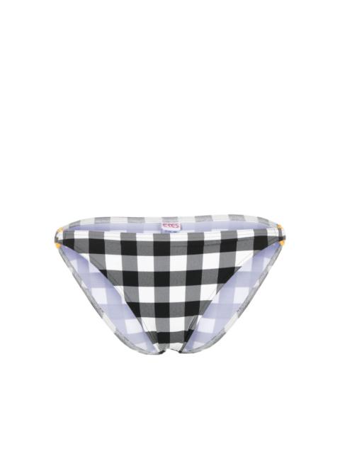 Abstrait gingham-check bikini bottoms