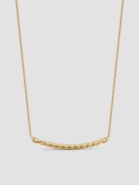 DAVID YURMAN Women's Sculpted Cable Bar Necklace in 18K Yellow Gold, 2.7MM - Gold