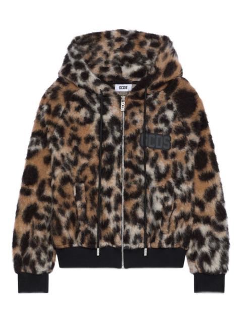 GCDS hooded animal-pattern jacket