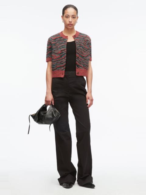 3.1 Phillip Lim Abstract Tiger Short Sleeve Cardigan