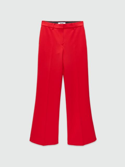 Red tailored palazzo pants