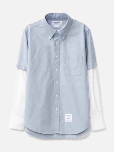 Thom Browne OXFORD STACKED SLEEVE SHIRT