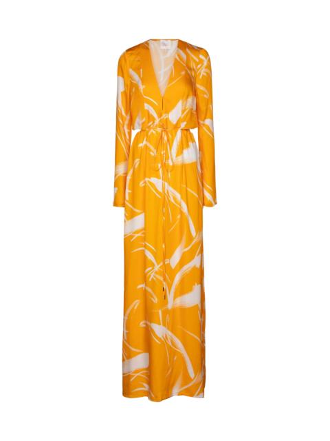 GALVAN Lido printed jersey maxi dress