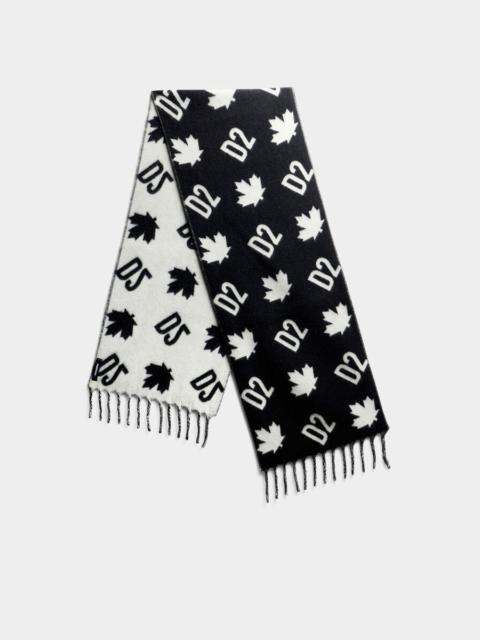 DSQUARED2 D2 MONOGRAM SCARF