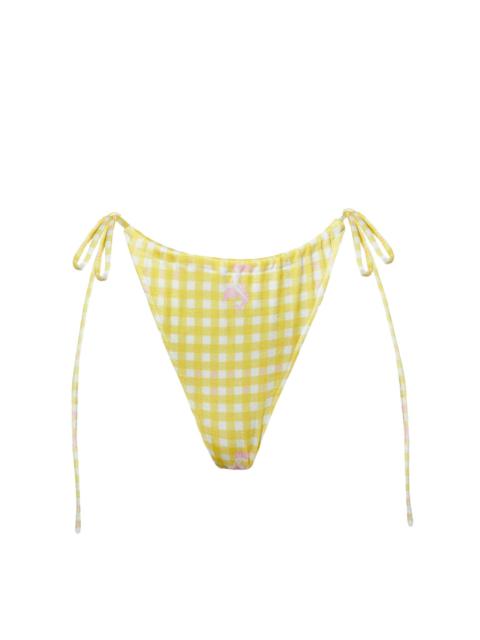 POSTER GIRL KEATON BIKINI BOTTOMS YELLOW GINGHAM