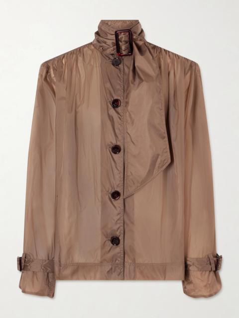 SAINT LAURENT Tie-detailed Gathered Shell Shirt