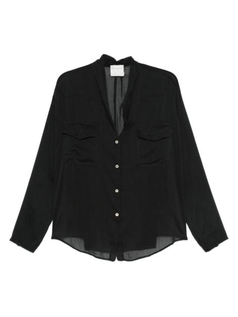 forte_forte button-fastening pocket shirt