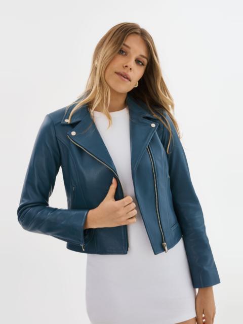 LAMARQUE KELSEY | Leather Biker Jacket Champagne Hardware