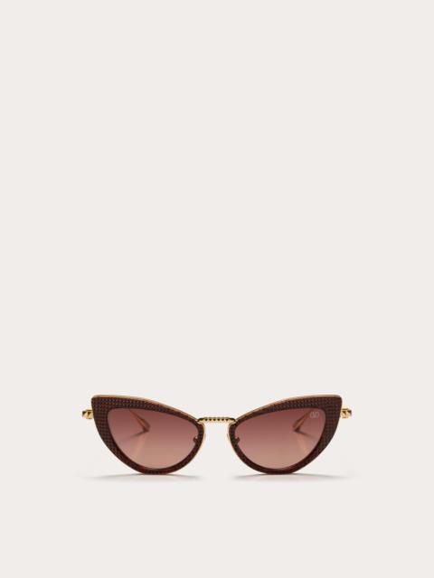 Valentino VIII - CAT-EYE TITANIUM AND POLYAMIDE STUD FRAME