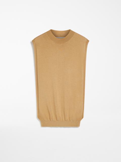 Sportmax ODISSEA Sleeveless wool and silk sweater