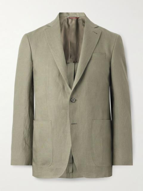 Linen Suit Jacket Green