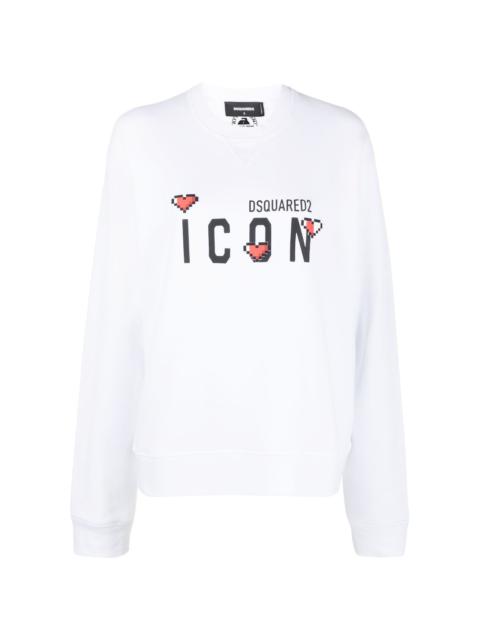 DSQUARED2 Icon-print cotton sweatshirt