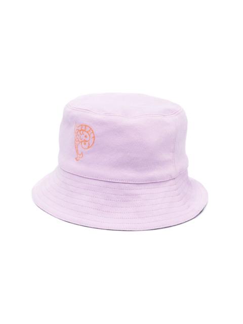 logo-embroidered reversible bucket hat