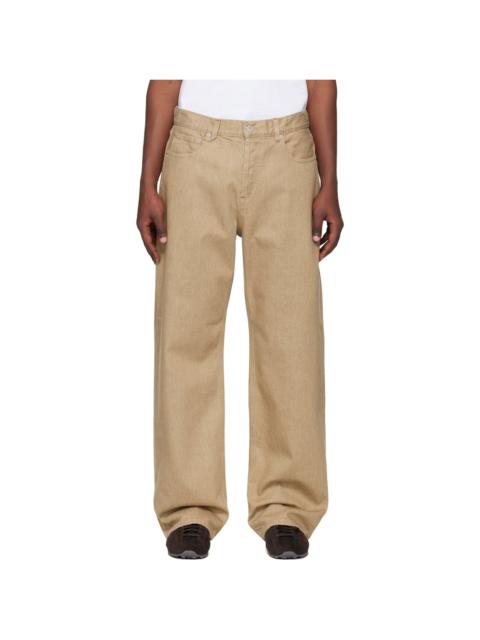 JACQUEMUS Beige 'The straight de-Nîmes' Jeans