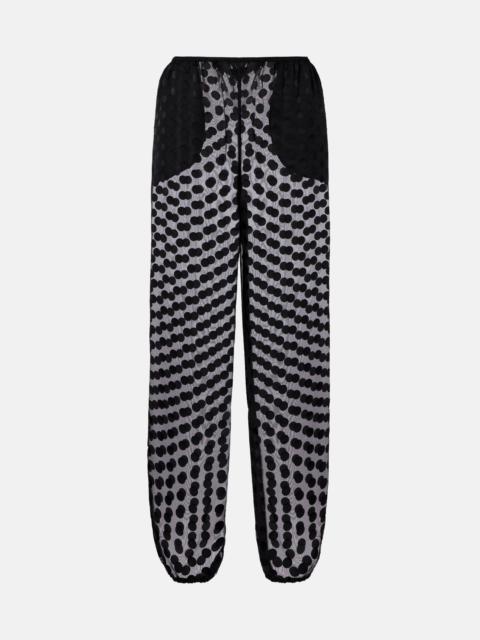 The Frankie Shop Orissa polka-dot sheer wide-leg pants