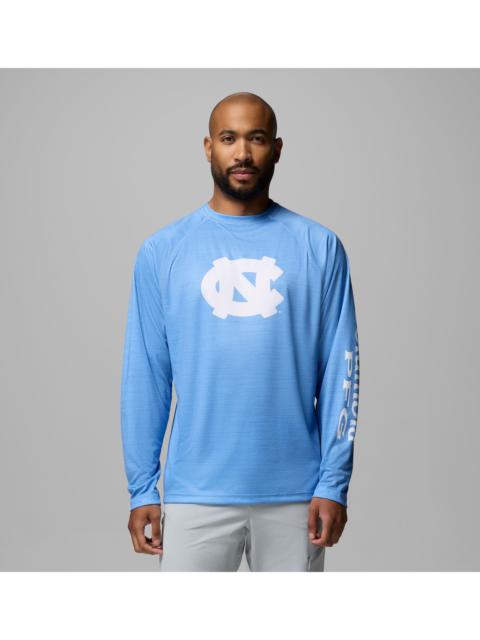 Columbia Men's Collegiate PFG Terminal Tackle Heather Long Sleeve Shirt - North Carolina