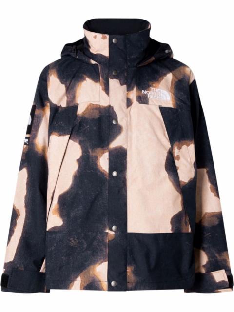 Supreme x TNF bleached denim print mountain jacket