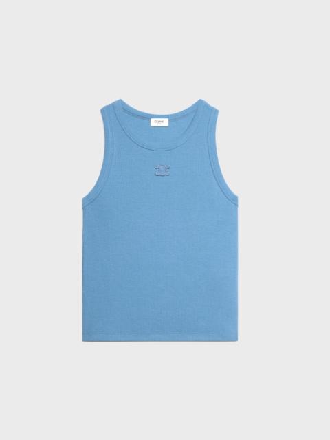 CELINE triomphe tank top IN ribbed cotton silk