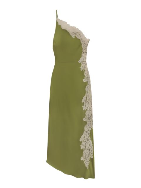 A.L.C. Lou Satin and Lace Midi Dress