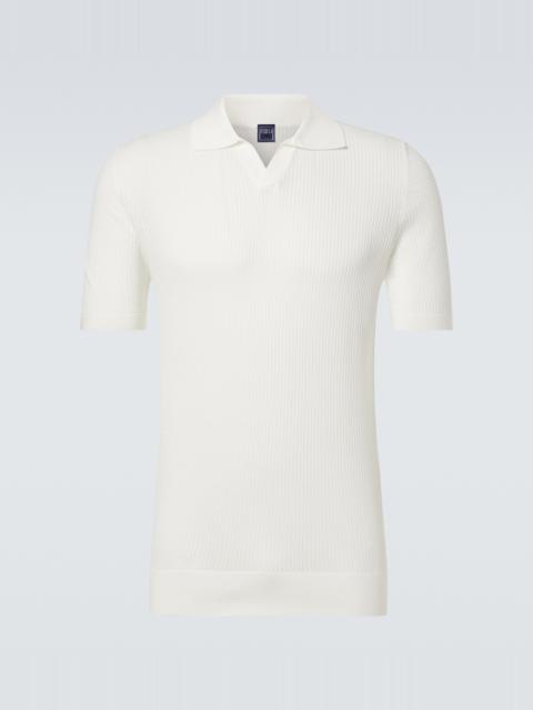 FEDELI Cotton piqué polo shirt