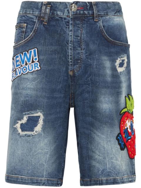 PHILIPP PLEIN Formentera-fit denim shorts