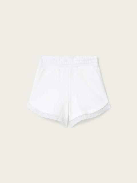 ALLSAINTS LELE STRAIGHT FIT LACE TRIM SHORTS