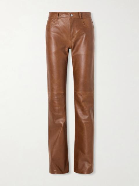 HAIKURE Flora Paneled Leather Straight-leg Pants