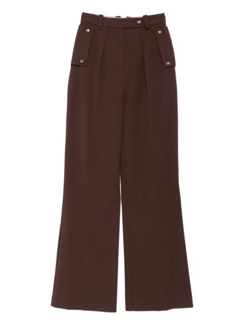 ELISABETTA FRANCHI pleated button-detailed trousers