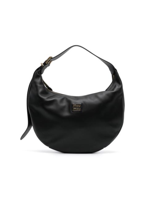 Miu Miu logo-debossed leather tote bag