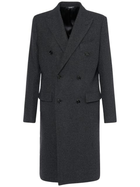 Double breasted wool coat