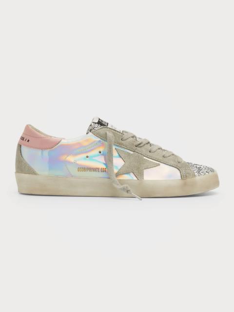 Superstar Iridescent Leather Low-Top Sneakers