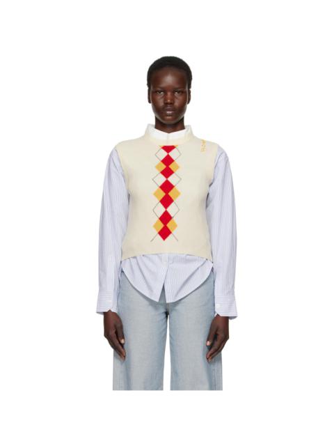 Marni Off-Whtie Argyle Vest