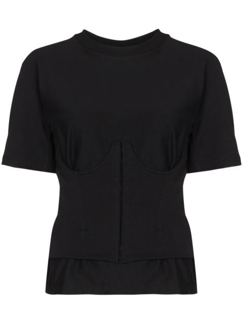 Alaïa jersey-knit corset T-shirt