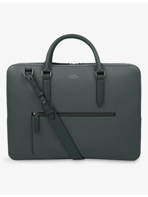 Smythson Ludlow Slim Leather Briefcase